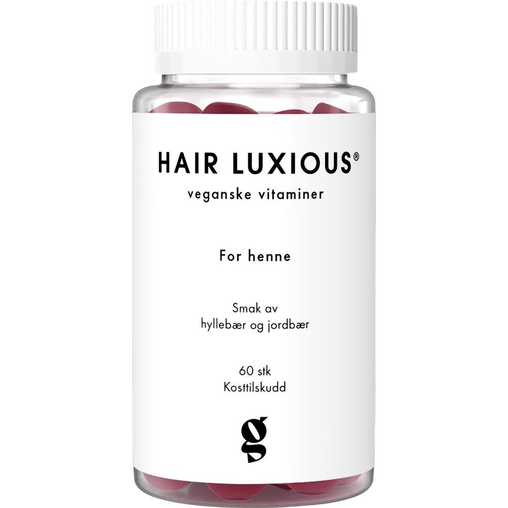 Hair Luxious for her - vegan gummies with elderberry and strawberry flavor 60