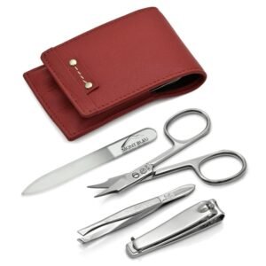 Mont Bleu s.r.o.,Hans Kniebes’ Sonnenschein 4-piece Manicure Set in Nappa Leather Case, Made in Germany,Hans Kniebes’s Sonnenschein 4dílná sada na manikúru v koženém pouzdře Nappa, vyrobená v Německu