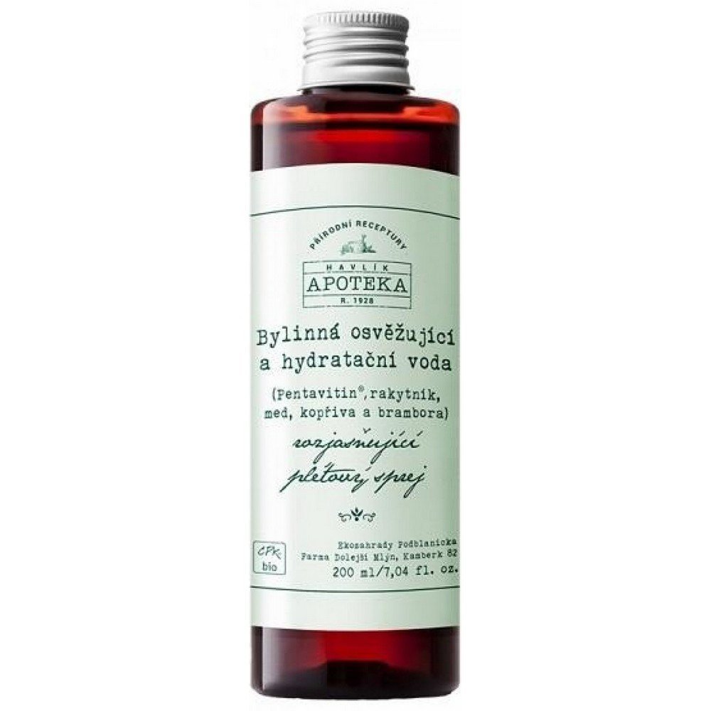 Havlíkova apoteka,Havlík's pharmacy Herbal refreshing and hydrating water for the skin 200 ml,Havlíkova apotéka Bylinná osvěžující a hydratační voda na pleť 200 ml