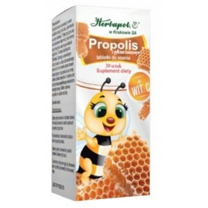 Herbapol Kraków,Propolis with,pollen ,30 lozenges,Propolis z pyłkiem, 30 pastylek do ssania,