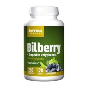 Jarrow Bilberry Grapeski Polyphenol Polyphenols Blueberry and Grape Skin Extract 120 capsules.