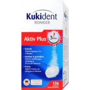 Kukident AktivPlus denture cleaning tablets 136 pcs