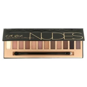 L.A. Girl, Beauty Brick, 12 Color Eye Palette, Nudes, 0.42 oz (12 g),L.A. Girl, Beauty Brick, Nudes Lidschatten-Palette, 12 g