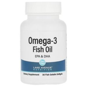 Lake Avenue Nutrition, Omega-3 Fish Oil, Omega-3 Fish Oil, 1,250 mg, 30 Fish Gelatin Softgels,Lake Avenue Nutrition, Omega-3 Fish Oil, Omega-3-Fischöl, 1.250 mg, 30 Fischgelatine-Weichkapseln