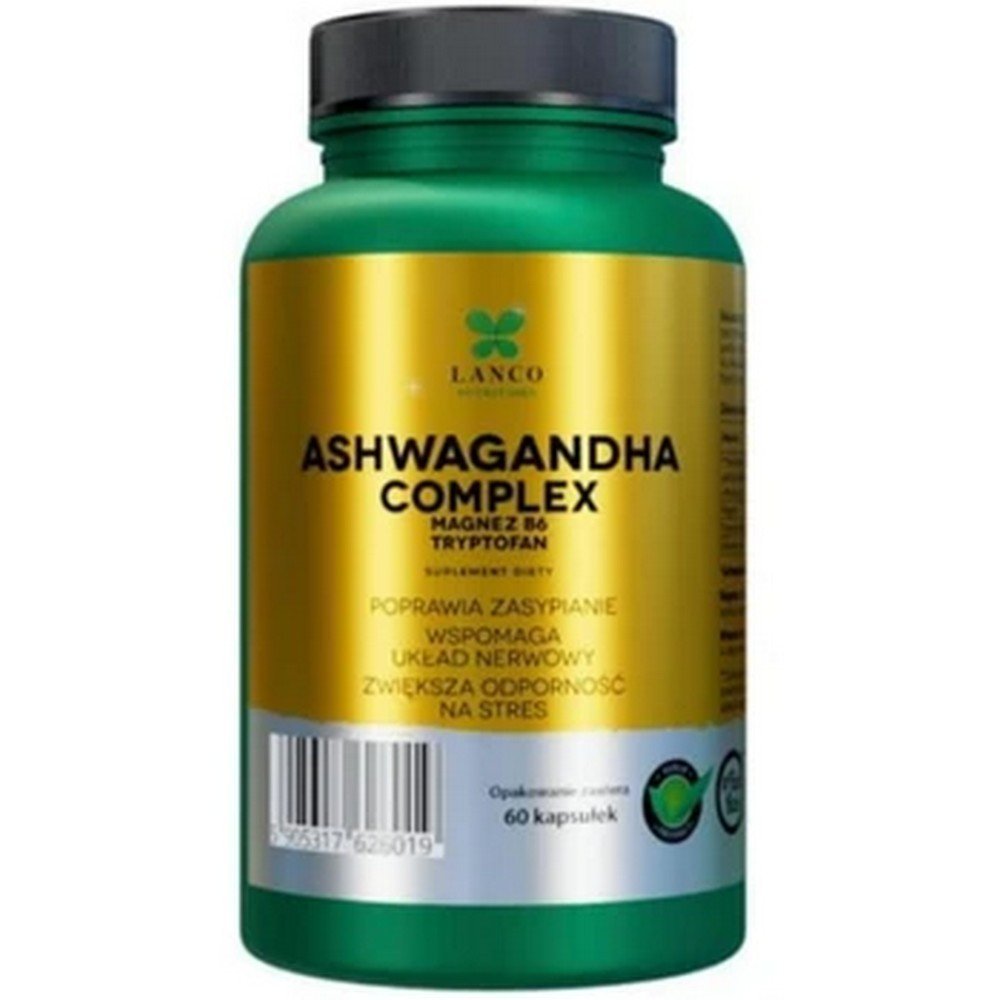 Lanco Nutritions Ashwagandha Complex + Magnesium B6 and Tryptophan Premium 60 caps