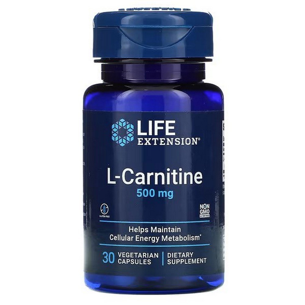 Life Extension, L-Carnitine, 500 mg, 30 vegetarian capsules;Life Extension, L-Carnitin, 500 mg, 30 vegetarische Kapseln