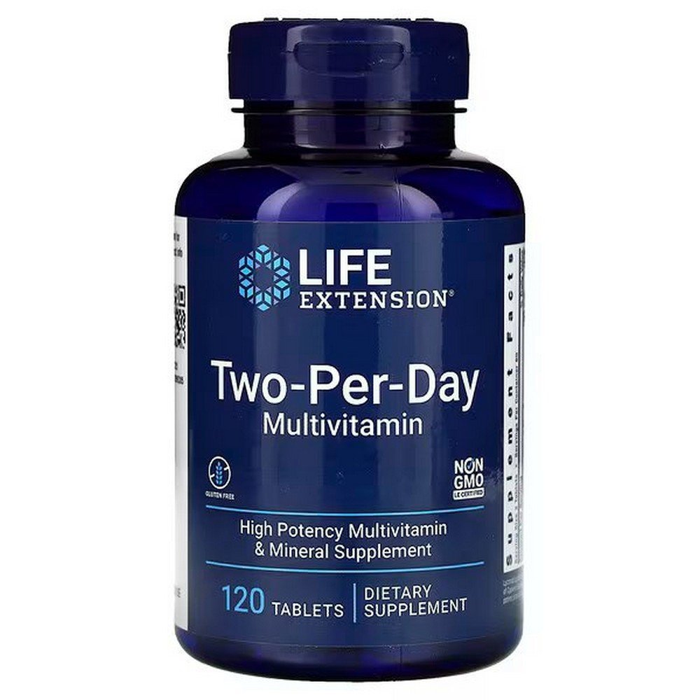 Life Extension, Two-Per-Day Multivitamin, Two-Per-Day Multivitamin, 120 Tablets,Life Extension, Zwei-pro-Tag-Multivitamin, 120 Tabletten