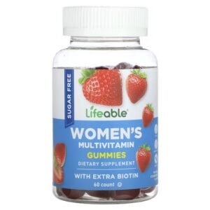 Lifeable, Women's Multivitamin Gummies, Sugar Free, Natural Strawberry, 60 Gummies,Lifeable, Multivitamin-Fruchtgummis für Frauen, zuckerfrei, natürliche Erdbeere, 60 Fruchtgummis