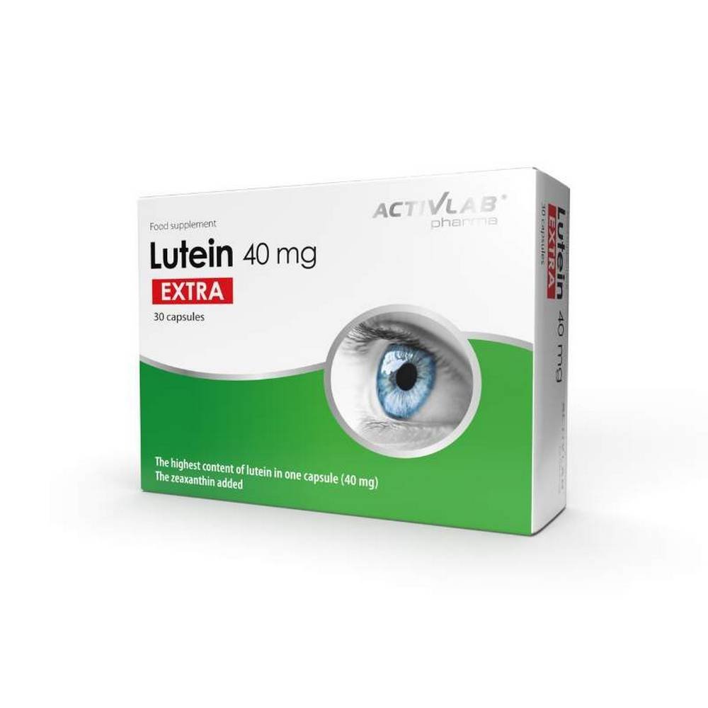 Lutein extra, 40mg, 30, Лутеин екстра