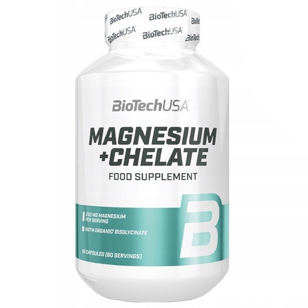 BioTech USA, MAGNESIUM + CHELATE 60 CAPSULES, MAGNEZ + CHELAT 60 KAPSUŁEK