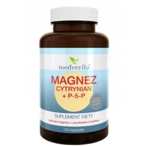 Medverita, MAGNESIUM CITRATE + P-5-P NERVOUS SYSTEM MEMORY 100 caps, CYTRYNIAN MAGNEZU + P-5-P PAMIĘĆ UKŁADU NERWOWEGO 100 kaps.