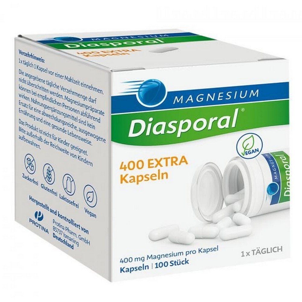 MAGNESIUM DIASPORAL 400 extra capsules, 100 pcs