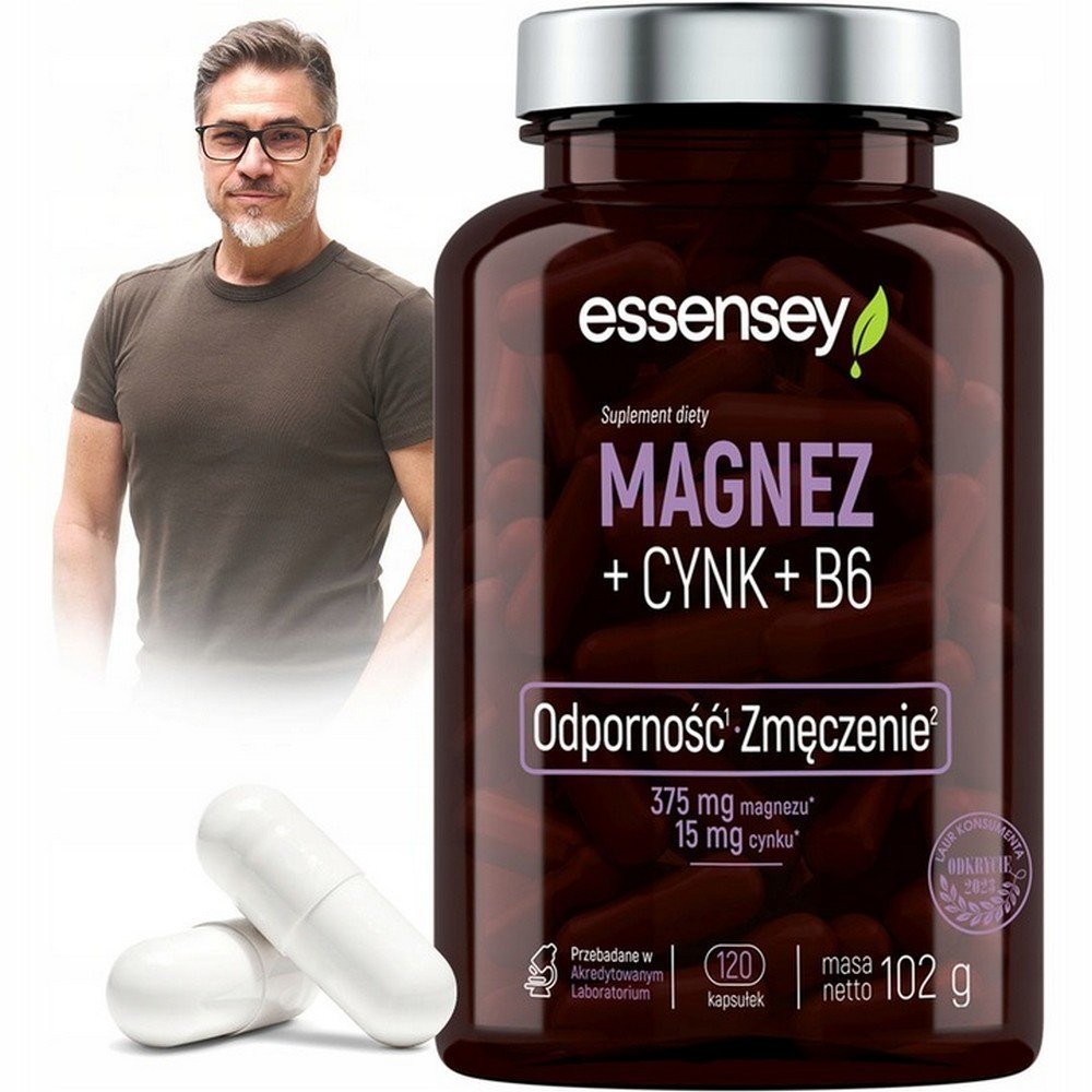 Essensey, MAGNESIUM ZINC VITAMIN B6 120k, MAGNEZ CYNK WITAMINA B6 120k