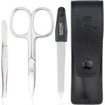 marQus Manicure Set 3 Piece Travel Set with Solingen File Nail Care Set, Nail Scissors and Nail Kit,marQus Zestaw do manicure 3-częściowy zestaw podróżny z pilnikiem z Solingen zestaw do pielęgnacji paznokci, nożyczkami do paznokci i zestawem do paznokci