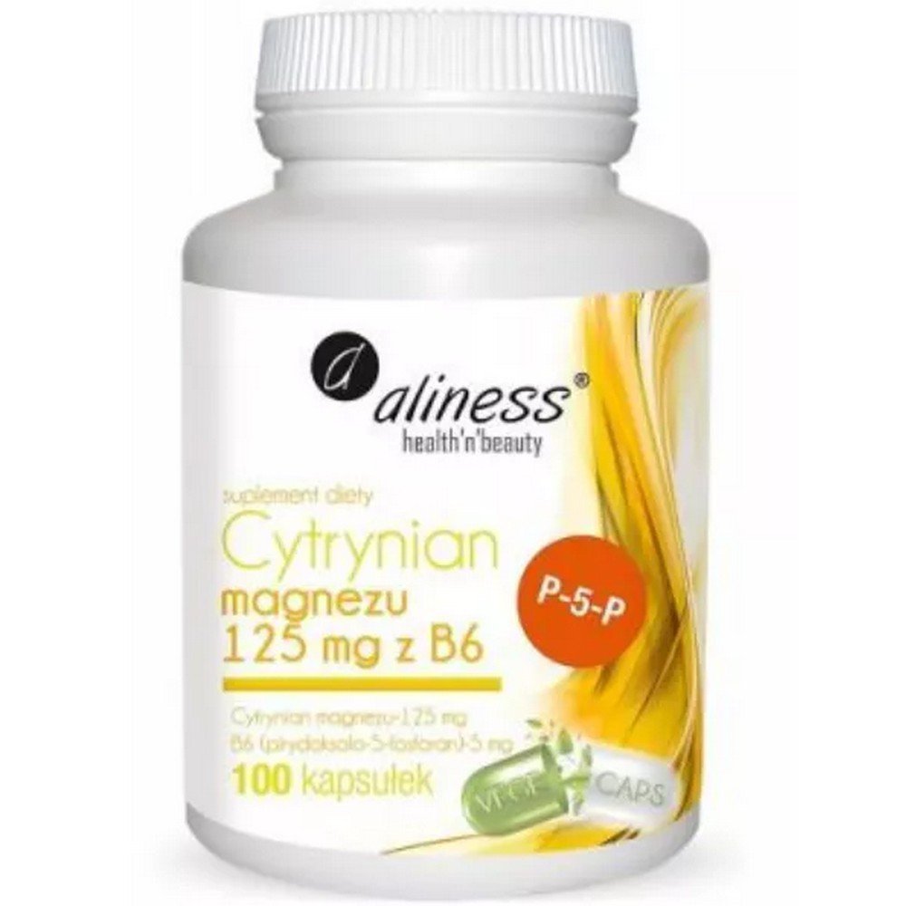 Medicaline ALINESS Magnesium citrate + B6 125mg x 100 caps.
