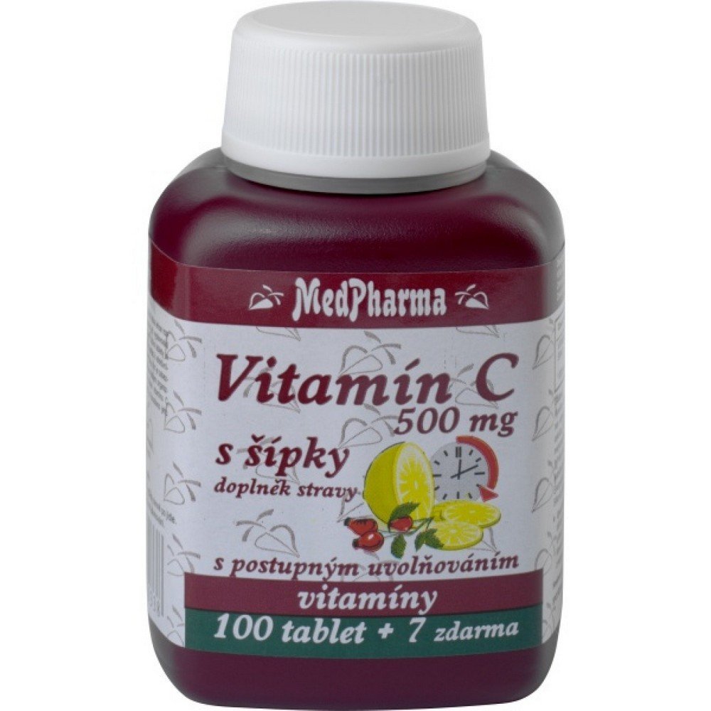 MedPharma Vitamin C 500 mg with arrows 107, MedPharma Vitamín C 500 mg s šípky 107