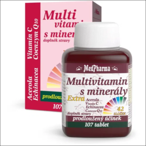 MedPharma,MedPharma Multivitamin with minerals + extra C 107 tablets,MedPharma