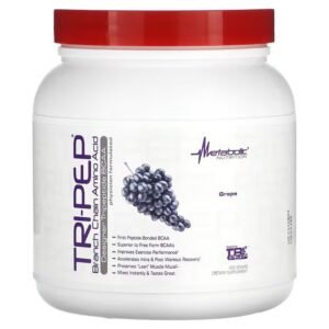 Metabolic Nutrition, Tri-Pep, Branch Chain Amino Acid, Grape, 400 g (14.1 oz.),Metabolic Nutrition, Tri-Pep, Branch Chain Amino Acid, Traube, 400 g (14,1 oz.)