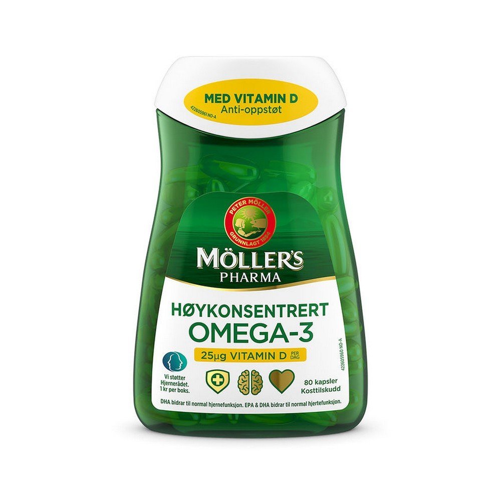 Möller's Pharma Highly concentrated omega3 + vitamin D 80