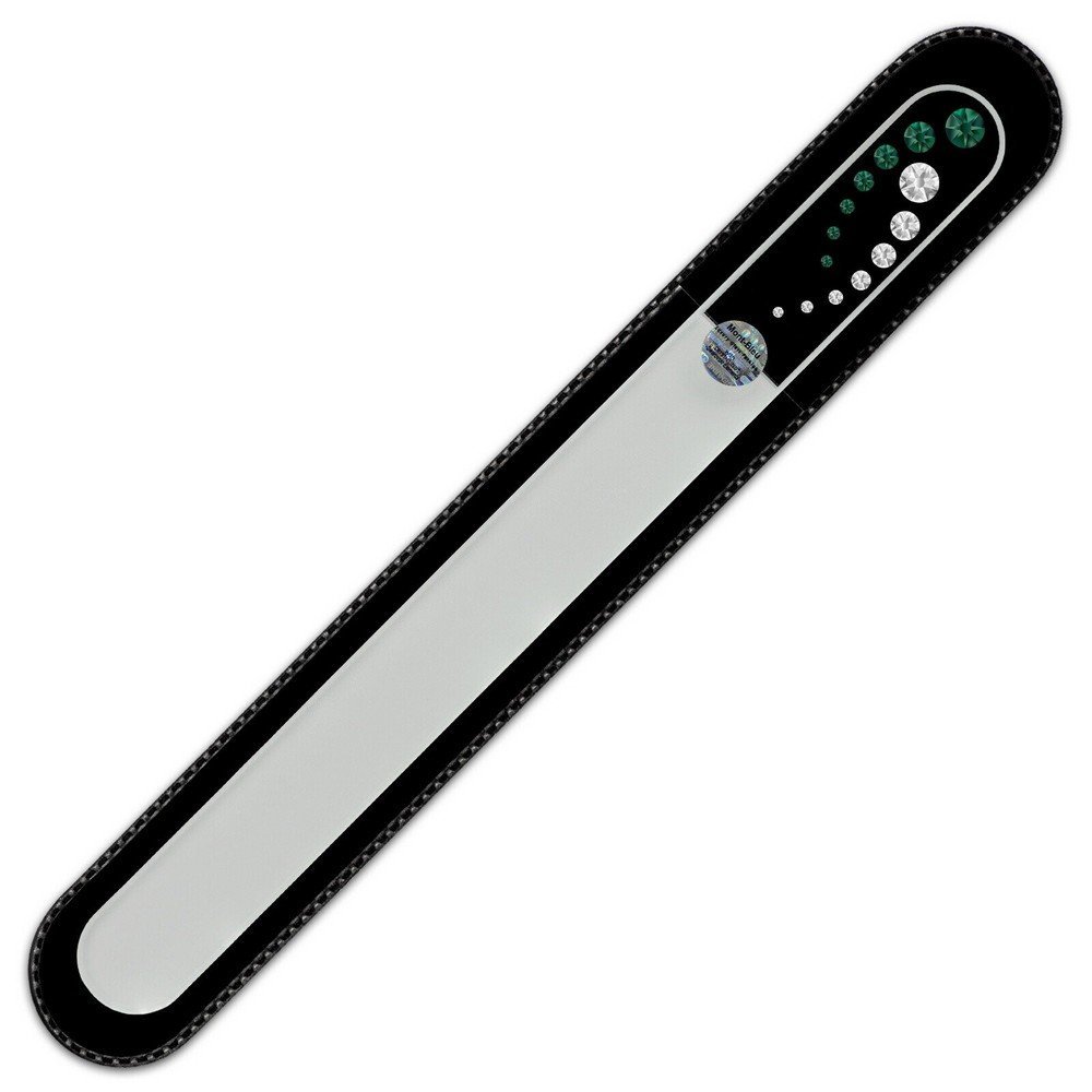 Mont Bleu s.r.o.,Mont Bleu Large Glass Nail File with crystals CO-B,Velký skleněný pilník na nehty Mont Bleu s krystaly CO-B
