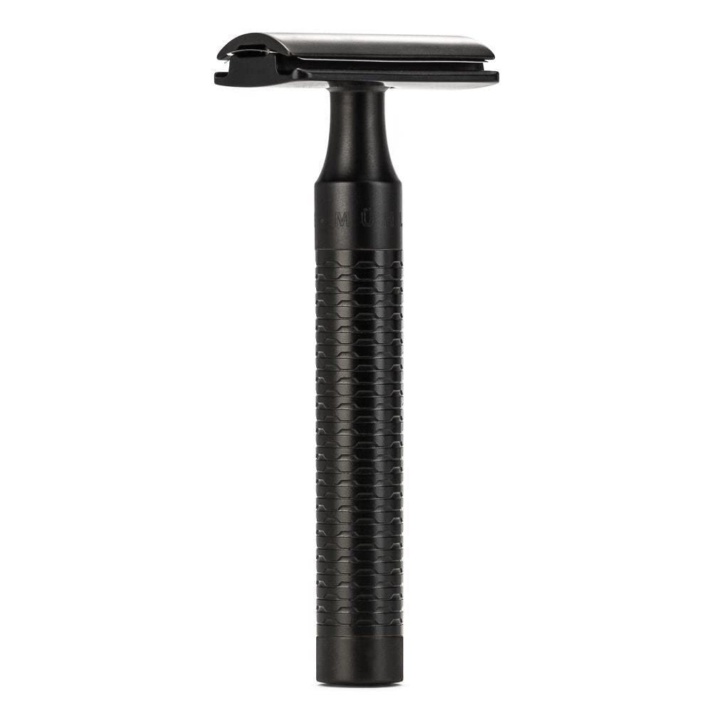 MÜHLE Rocca Traditional Safety Razor - Jet Black,MÜHLE Rocca Traditioneller Sicherheitsrasierer – Tiefschwarz