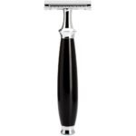 MÜHLE safety razor - Purist series - black precious resin,MÜHLE Rasierhobel - Purist Serie - Edelharz schwarz