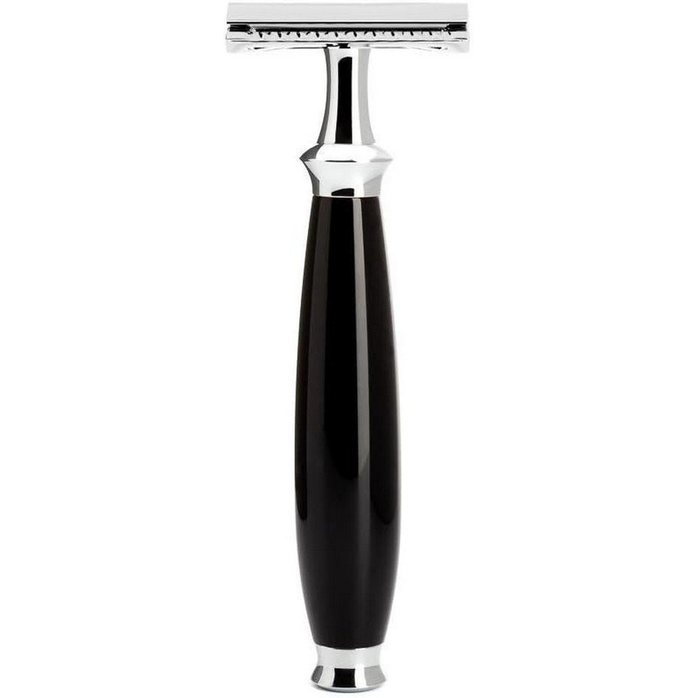 MÜHLE safety razor - Purist series - black precious resin,MÜHLE Rasierhobel - Purist Serie - Edelharz schwarz