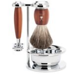 Mühle shaving brush Vivo + bowl + safety razor + stand shaving set,Mühle Rasierpinsel Vivo + Schale + Rasierhobel + Ständer-Rasierset