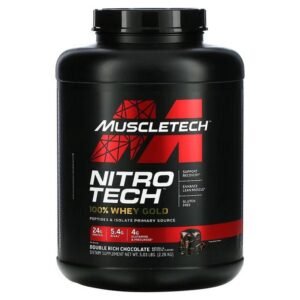 MuscleTech, Nitro Tech, 100% Whey Gold, Whey Protein, Double Chocolate, 2.28 kg (5.03 lbs.),MuscleTech, Nitro Tech, 100% Whey Gold, Molkenprotein, doppelte Schokolade, 2,28 kg (5,03 lbs.)