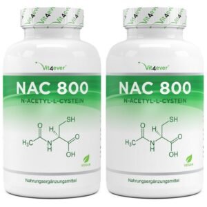 NAC - N-Acetyl L-cysteine 360 capsules of 800 mg - high dose + vegan 12 months,NAC - N-Acetyl L-cysteina 360 kapsułek po 800 mg - wysoka dawka + wegańskie 12 miesięcy,
Vit4ever