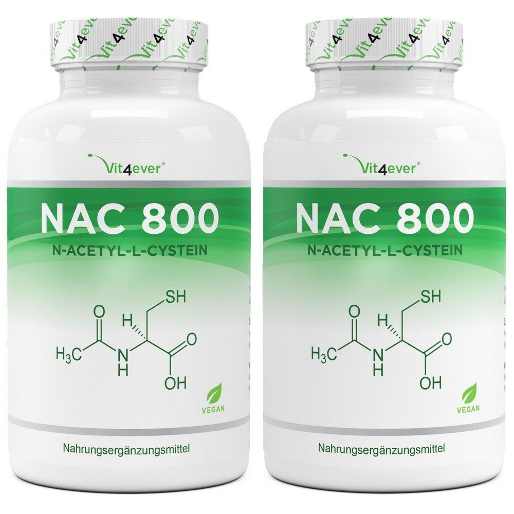 NAC - N-Acetyl L-cysteine 360 capsules of 800 mg - high dose + vegan 12 months,NAC - N-Acetyl L-cysteina 360 kapsułek po 800 mg - wysoka dawka + wegańskie 12 miesięcy,
Vit4ever