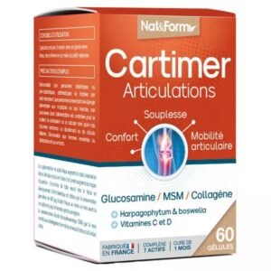 Nat&Form Cartimer Joints 60 Vegetable Capsules, Cartimer Articulations 60 Gélules Végétales
