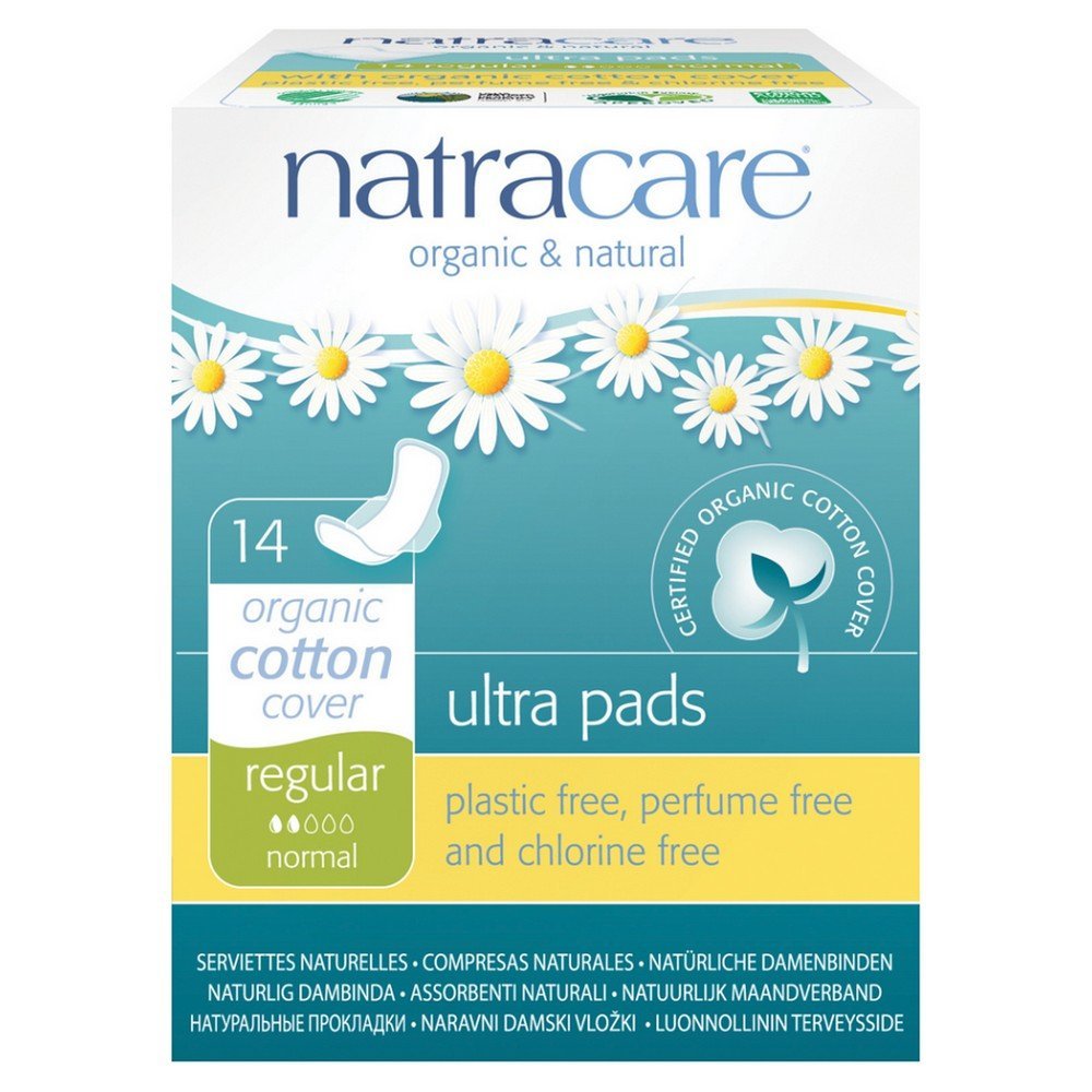 NATRACARE Menstrual pads Ultra REGULAR with wings 14 pcs