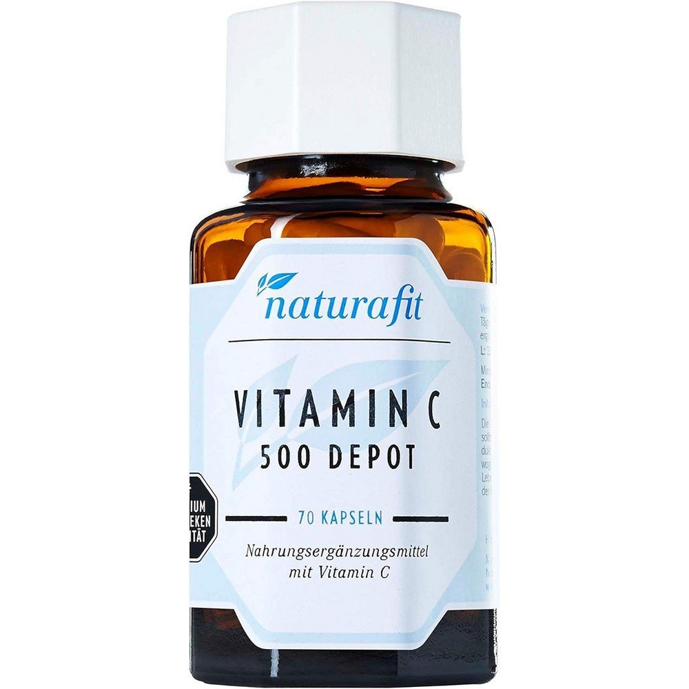 Naturafit Vitamin C 500 Depot Capsules, Pack of 70 Capsules, Naturafit Vitamin C 500 Depot Kapseln, Packung mit 70 Kapseln