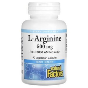 Natural Factors, L-Arginine, 500 mg, 90 vegetarian capsules;Natural Factors, L-Arginin, 500 mg, 90 vegetarische Kapseln