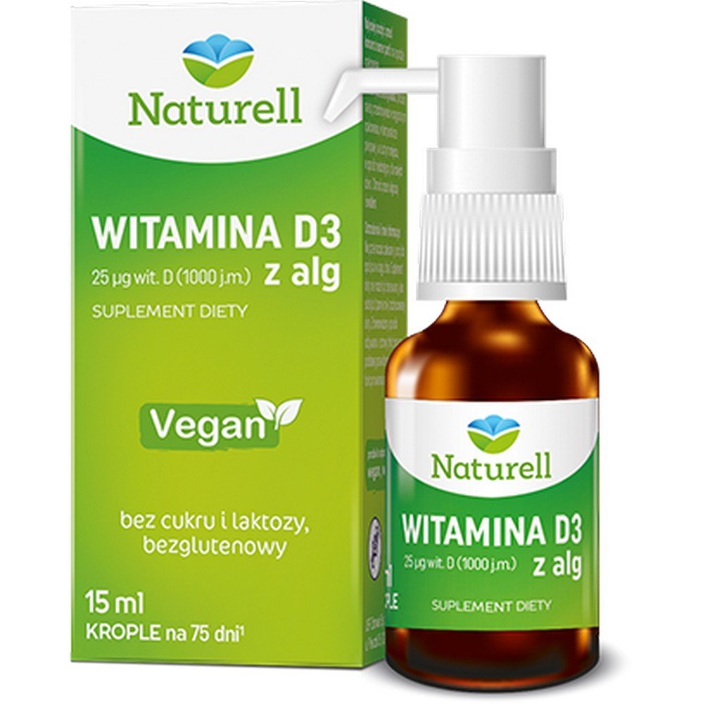 NATURELL Vitamin D3 from algae drops 15 ml