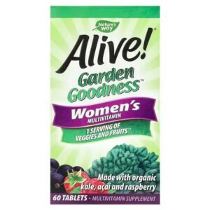Nature's Way, Alive! Garden Goodness, Women's Multivitamin, 60 Tablets,Nature's Way, Alive! Garden Goodness, Multivitamin für Frauen, 60 Tabletten