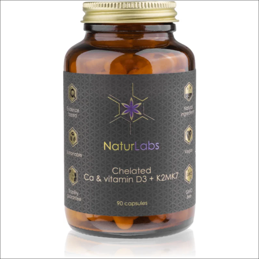 NaturLabs,NaturLabs Calcium chelate + D3 and K2 90 tablets,NaturLabs