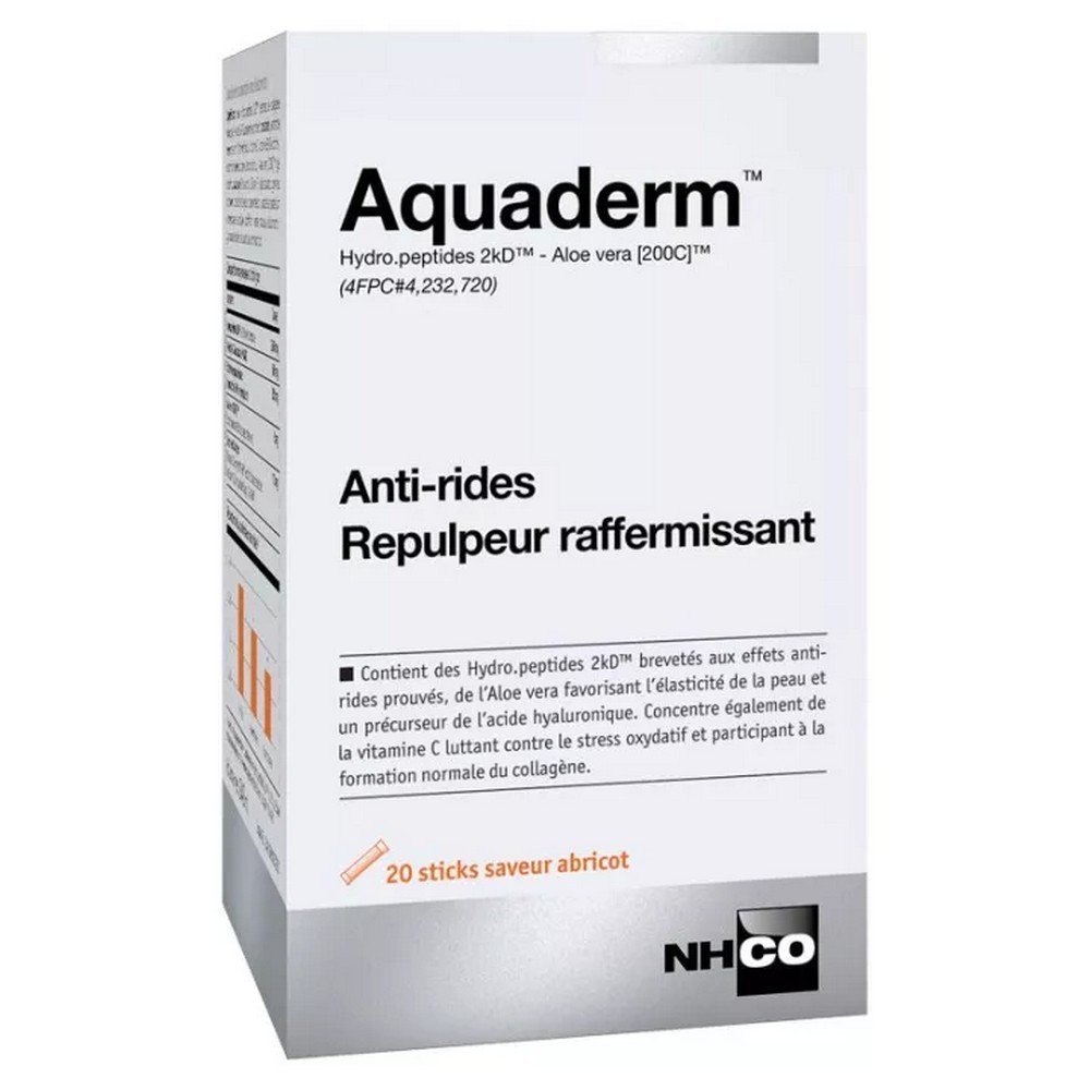 NHCO Aquaderm Anti Wrinkle Repulpeur 20 Sticks, Aquaderm Anti Rides Repulpeur 20 Sticks