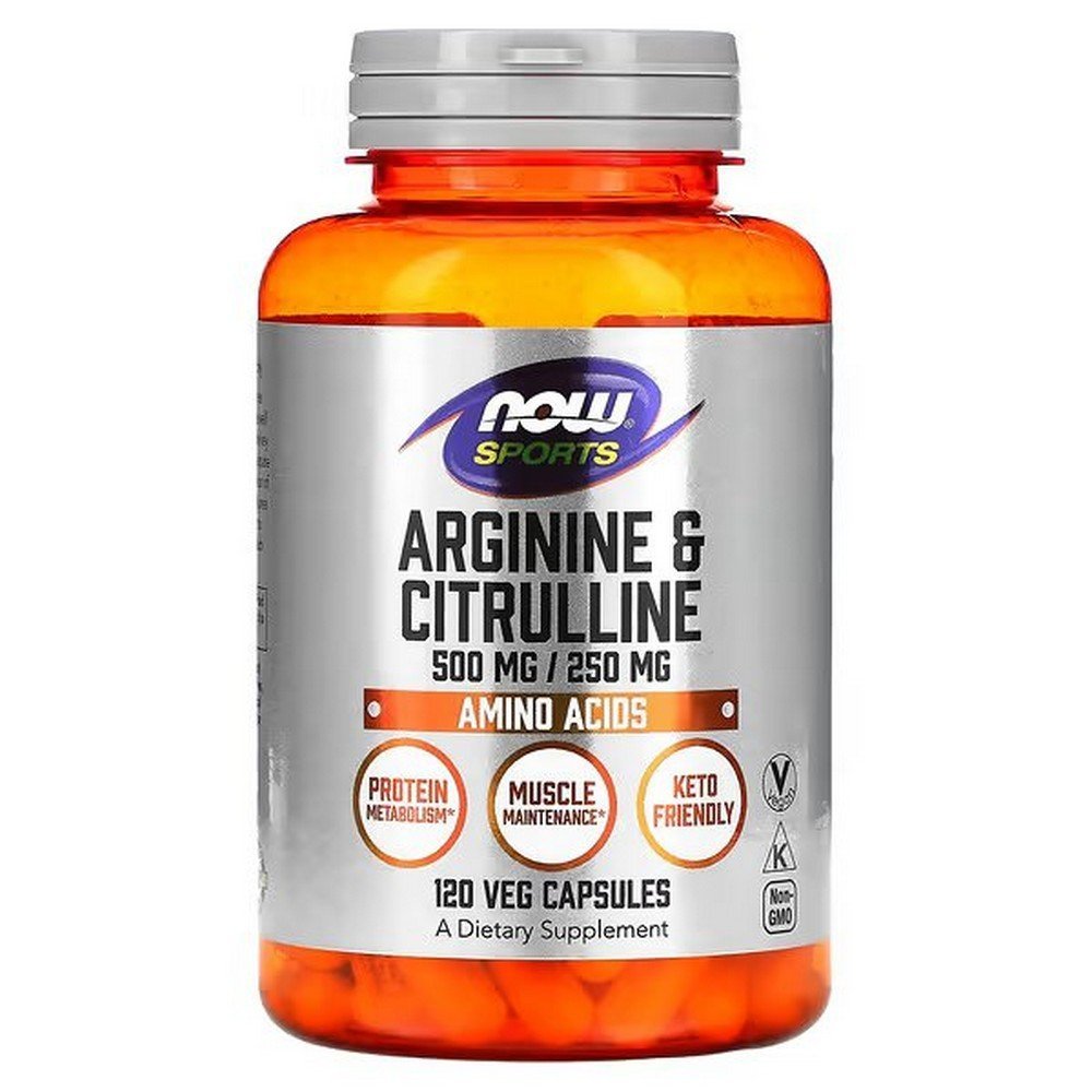 NOW Foods, Sports, Arginine and Citrulline, 120 Vegetarian Capsules,NOW Foods, Sports, Arginin und Citrullin, 120 vegetarische Kapseln