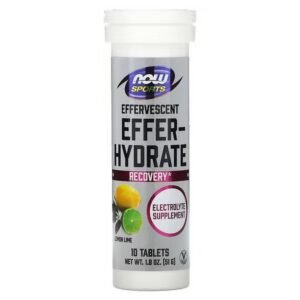 NOW Foods, Sports, Effer-Hydrate, Lemon-Lime, 10 Tablets, 51 g (1.8 oz.),NOW Foods, Sports, Effer-Hydrate, Zitrone-Limette, 10 Tabletten, 51 g (1,8 oz.)