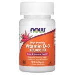NOW Foods, Vitamin D-3, High Potency, High Potency Vitamin D-3, 10,000 IU, 120 Softgels,NOW Foods, Vitamin D-3, High Potency, hochwirksames Vitamin D-3, 10.000 IU, 120 Weichkapseln
