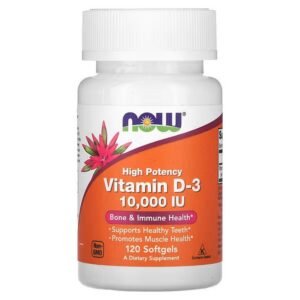 NOW Foods, Vitamin D-3, High Potency, High Potency Vitamin D-3, 10,000 IU, 120 Softgels,NOW Foods, Vitamin D-3, High Potency, hochwirksames Vitamin D-3, 10.000 IU, 120 Weichkapseln