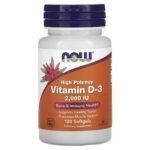 NOW Foods, Vitamin D-3, High Potency, High Potency Vitamin D3, 50 mcg (2,000 IU), 120 Softgels,NOW Foods, Vitamin D-3, High Potency, hochwirksames Vitamin D3, 50 mcg (2.000 IU), 120 Weichkapseln