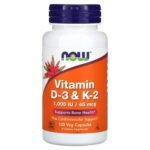 NOW Foods, Vitamin D3 and K2, 120 Vegetarian Capsules,NOW Foods, Vitamin D3 und K2, 120 vegetarische Kapseln