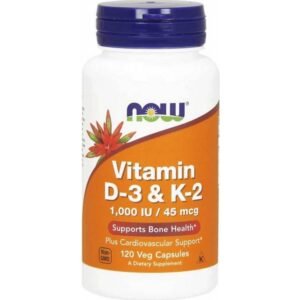 Now Vitamin D3 & K2 1000 IU 45 μg x 120 