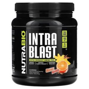NutraBio, Intra Blast, Intra Workout Amino Fuel, Muscle Growth, Orange-Mango, 718 g (1.6 lb.),NutraBio, Intra Blast, Intra Workout Amino Fuel, Muskelwachstum, Orange-Mango, 718 g (1,6 lb.)