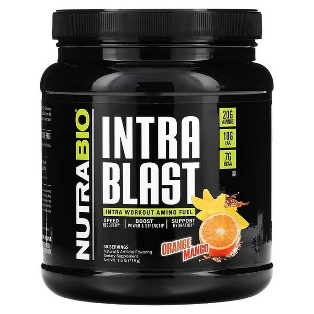 NutraBio, Intra Blast, Intra Workout Amino Fuel, Muscle Growth, Orange-Mango, 718 g (1.6 lb.),NutraBio, Intra Blast, Intra Workout Amino Fuel, Muskelwachstum, Orange-Mango, 718 g (1,6 lb.)