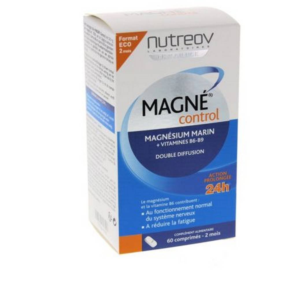 Nutreov magne zontrol mg 300mg + vit bsh, 60, Nutreov magne control mg 300mg + vit b6