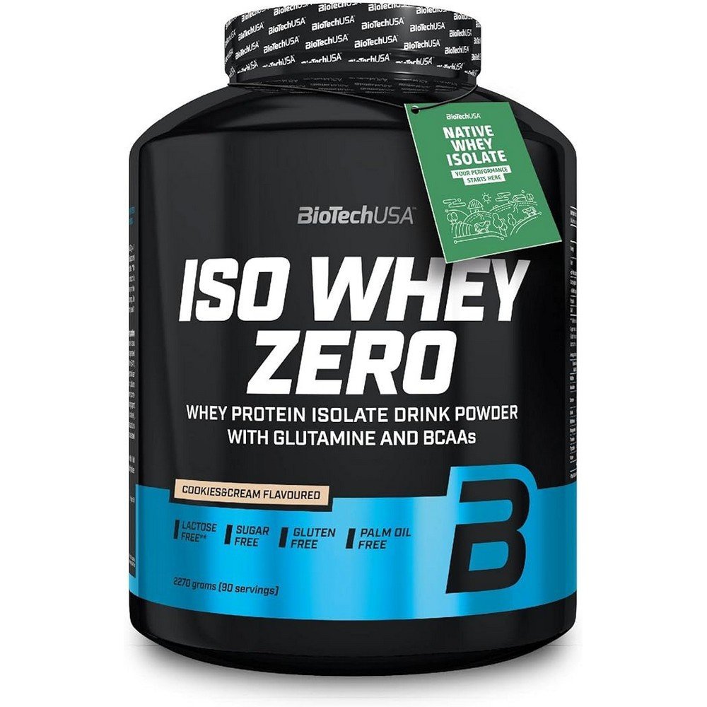 Odwiedź sklep BioTechUSA,BioTechUSA Iso Whey ZERO, Lactose, Gluten, Sugar FREE, Premium Whey Protein Isolate, 2.27 kg, Cookies and Cream,BioTechUSA Iso Whey ZERO, Lactose, Gluten, Sugar FREE, Premium Whey Protein Isolate, 2.27 kg, Ciastko z Kremem